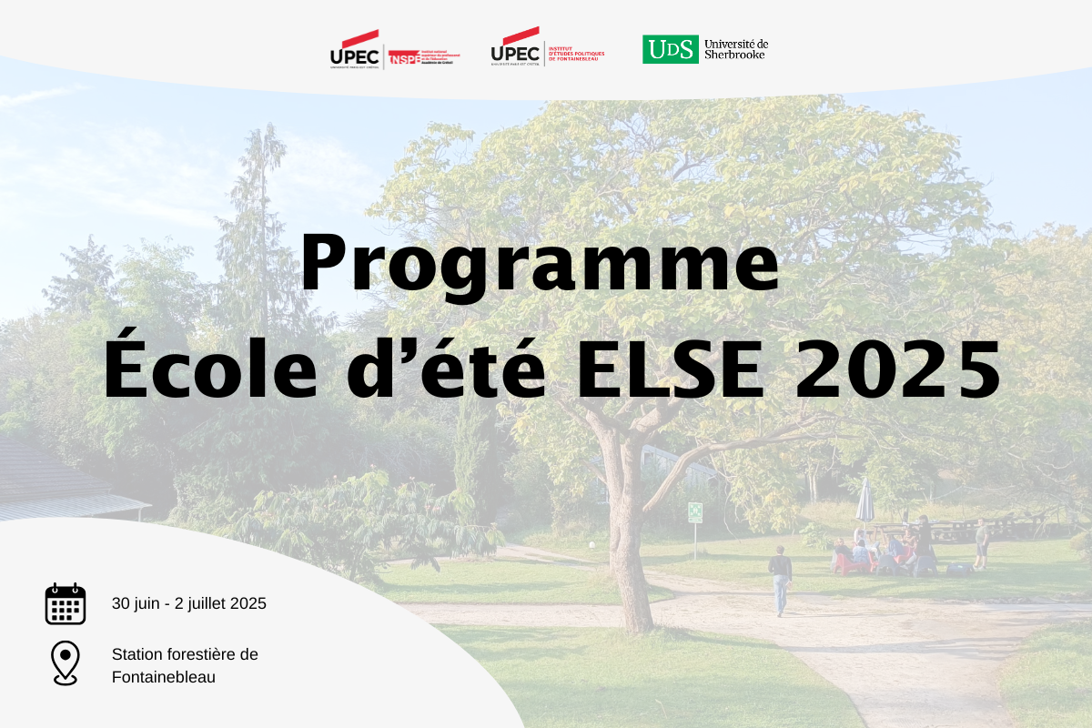 programme école d'été ELSE