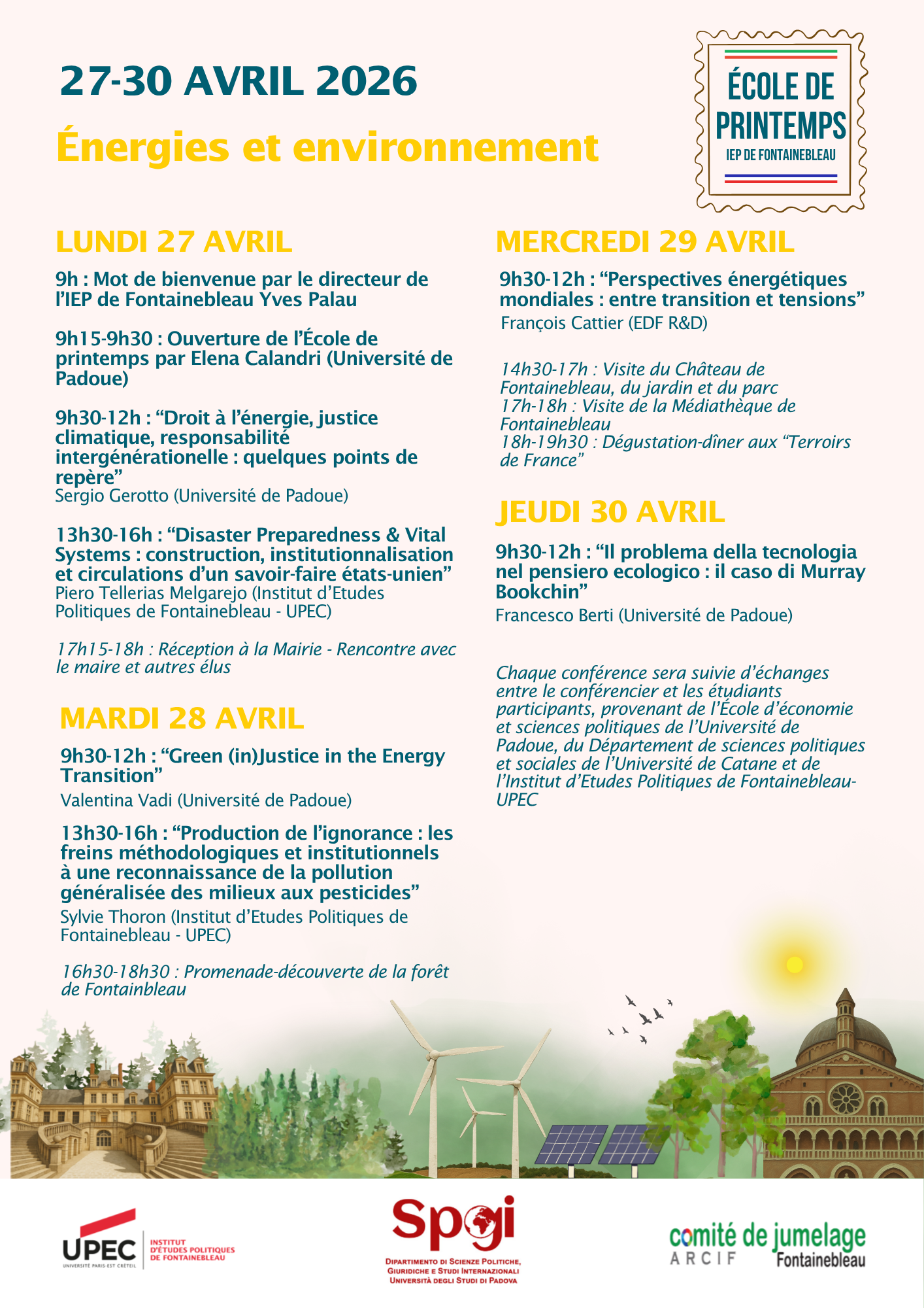 Affiche école de printemps